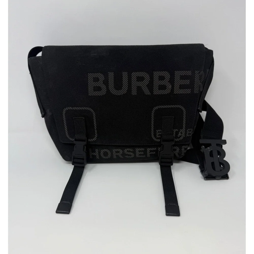 Burberry Horseferry Print Messenger Bag Black